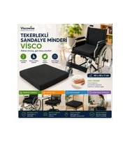 TEKERLEKLİ SANDALYE MİNDERİ VİSCO/45*45*7 CM (ÇANTALI)