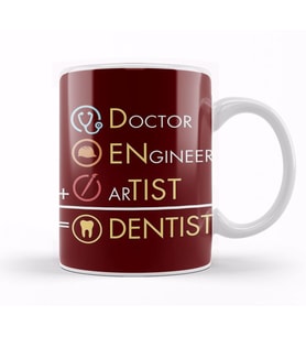 Doctor Engineer Artist Dentist 017 Kupa Bardak Porselen