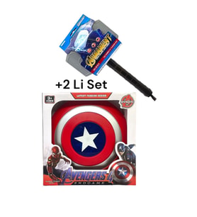 Captain Amerika Kalkan Thor Çekip Sesli Işıklı 2'li Set Oyuncak