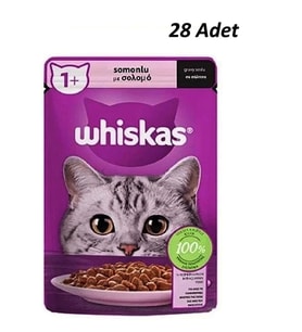 Whiskas Pouch Somonlu Yaş Kedi Maması 85 gr X 28 Adet