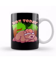 Nope Not Today Bear Cute Not Today Lazy Bear Sleepy Cub Napping Pun Kupa Bardak Porselen