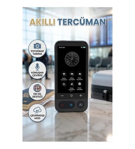 Akıllı Mini Tercüman Cihazı Fotoğraf Tanıma Konuşma Çevirisi 139 Dil Destekli Dokunmatik Ekran
