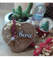Kalp Şeklinde Söz-Nişan-Nikah-Kına-Bebek Hediyelik Hasır Magnet