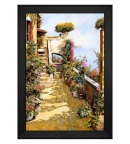 Manzara Temalı Kanvas Tablo 50 x 70 cm Siyah Çerçeve