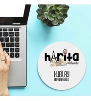 Kişiye Özel Harita Mühendisleri İçin Yuvarlak Mousepad