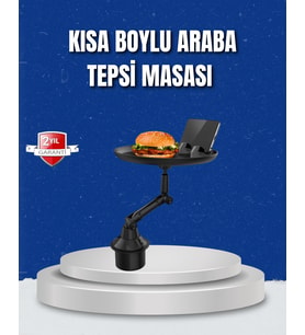 Ayarlanabilir Araç İçi Bardaklık Tepsisi 9 İnç Geniş Alan ve Telefon Standlı