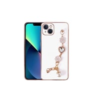 Apple iPhone 14 Uyumlu Kılıf El Tutamaçlı Kamera Korumalı Zore Taka Silikon Kapak (Beyaz)