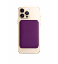 Lunex Premium Süet Magsafe Kartlık Burgundy Wine iPhone 17 Pro