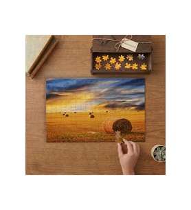 Saman Balyaları -Doğa Manzarası Tasarımı 240 parça Ahşap Puzzle Ahşap Kutuda MP04259