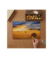 Saman Balyaları -Doğa Manzarası Tasarımı 240 parça Ahşap Puzzle Ahşap Kutuda MP04259