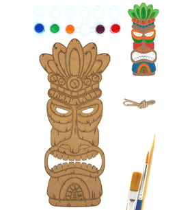 Etnik Totem Ahşap Boyama Tuval Seti Hediye Hobi Kiti Büyük Boy 30 Cm