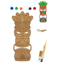 Etnik Totem Ahşap Boyama Tuval Seti Hediye Hobi Kiti Büyük Boy 30 Cm