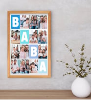 BK Gift Kişiye Özel Baba Temalı Dekoratif Retro Ahşap Çerçeveli Tablo 40x25cm-1