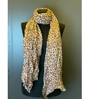 LEOPAR %100 PAMUK FULAR ŞAL KADIN FULAR 180X100 CM (Pembe)