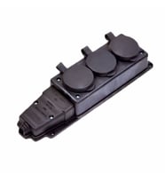 1 x 16 A Kauçuk Üçlü Grup Priz 220 - 5 Adet