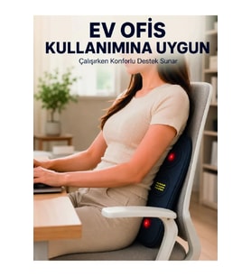 Isıtmalı Masaj Özellikli Bel Destek Minderi