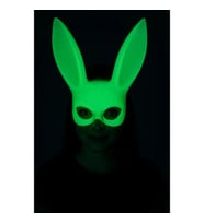 Mey İthalat® Karanlıkta Parlayan Fosforlu Tavşan Maskesi – Glow Bunny Masquerade Maske (32x22 cm)