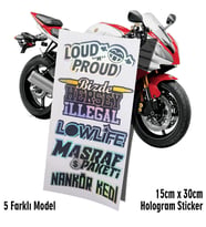 hologram sticker set motosiklet kelebek cam bisiklet atv scooter araba uyumlu