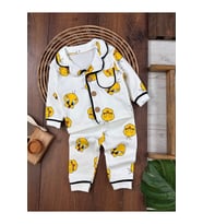 VaVbaby %100 Pamuk Kruvaze Yaka Önden Düğmeli Tweety Mevsimlik Bebek Pijama Takım (Ay)