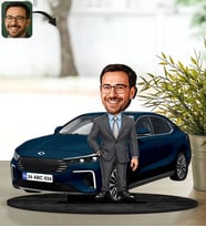 BK Gift Kişiye Özel Erkek Gemlik Renk Togg Karikatür Biblo -1, Arkadaşa Hediye, Araba Hediyesi
