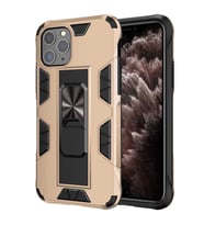 iPhone 11 Pro Max Kılıf Metal Standlı Manyetikli Ultra Koruma (Gold)