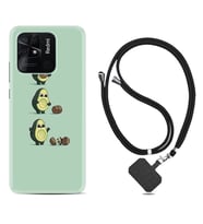 Xiaomi Redmi Note 7 8 9 Pro 10 2022 10 Pro 10S Kılıf Boyun Askılı Silikon Avokadolar1352