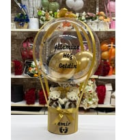 Gold Renk Hoş Geldin Bebek Balon Kutusu