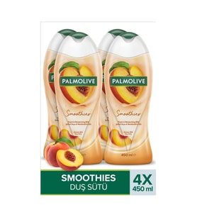 Palmolive 450 ml Palmolive Smoothies Şeftali Duş Jeli X4 E Vitamini İçeren Nemlendirici Etkiyle