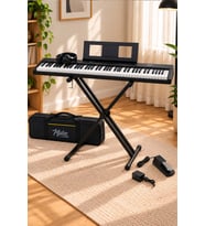 Midex PLX-100BK-ST Taşınabilir Dijital Piyano Tuş Hassasiyetli 88 Tuş Bluetooth Şarjlı (STAND Sustain Kulaklık Çanta Metod)