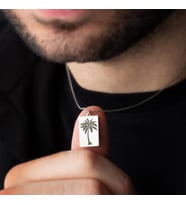 Unisex Palmera Gümüş Kolye (Gümüş)
