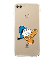 Huawei Y9 2018  Kamera korumalı Kapak Donald Duck Tasarımlı  Şeffaf Kılıf