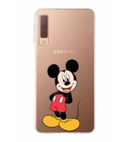 Samsung Galaxy A7 (2018)  Kapak Mickey Mouse Tasarımlı Şeffaf Silikon Kılıf