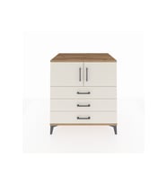 Kronos Şifonyer 2 Raflı 3 Çekmeceli 2 Kapaklı 88x59x96 Çam-Aytaşı