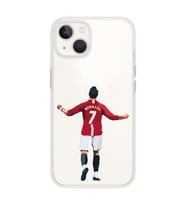 Iphone 14 PLUS Uyumlu Cristiano Ronaldo Tasarımlı Şeffaf Telefon Kılıfı
