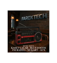 Retro Klasik Kaset Çalarlı FM/AM/SW Radyo – Bluetooth, USB, SD Kart Destekli Taşınabilir Hoparlör