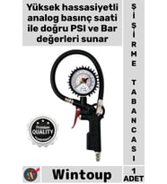 #Kompresör Profesyonel Kompresör Uyumlu Hassas Ölçüm Basınç Gösterge Saatli Lastik Şişirme Tabancası