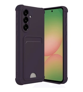 Samsung Galaxy A55 5g Kılıf Kelvin Kartvizitli Silikon - Derin Mor