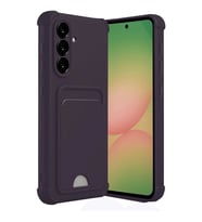 Samsung Galaxy A55 5g Kılıf Kelvin Kartvizitli Silikon - Derin Mor
