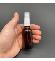 30 Ml Amber Cam Şişe Beyaz Spreyli ,  30Cc Amber Spreyli Boş Şişe x 6 Adet (Kahverengi)