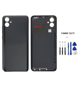 Samsung Galaxy A04E - SM-A042 FULL Kasa Arka Kapak Takım SİYAH - TAMİR SETİ