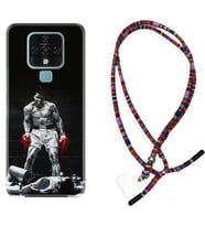 Tecno Camon 16 18P Pova Kılıf Boyun Asklı Rasta Silikon Moon Baloon 1369
