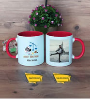 Adalet Öğretmeni Kupa Bardak Kırmızı Fotoğraflı Öğretmenler Günü Hediyesi