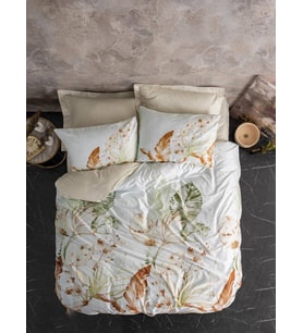 Cotton Box Çift Kişilik Saten Nevresim Takımı Luster Bej