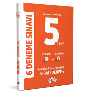EDİTÖR YAYINLARI 5. Sınıf (3+3) Fasiküllü Tamamı Çözümlü 6 Deneme Sınavı