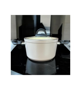 Hascevher Ezme Bio Granit 18 cm Derin Tencere Krem
