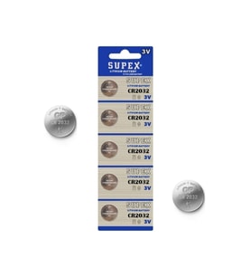 Supex Cr 2032 3v Şeker Ölçüm Cihazı Pili , Baskül Tartı Pili ,5 Li