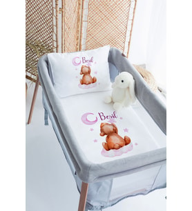%100 Delux Pamuk Isme Özel 70x120 Park Yatak Nevresim Takımı