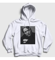 Presmono Unisex Beyaz Pose Mads Mikkelsen Kapüşonlu Sweatshirt 555529tt (Beyaz)