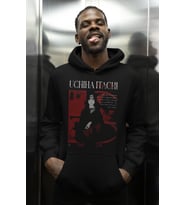 Tasarım Uchiha Itachi Naruto Baskılı Unisex Oversize Anime Karakter Hoodie