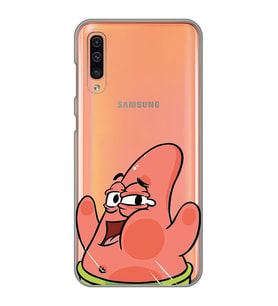 Samsung Galaxy A30S/A50/A50S Uyumlu Patrick Star Desenli Şeffaf Telefon Kılıfı